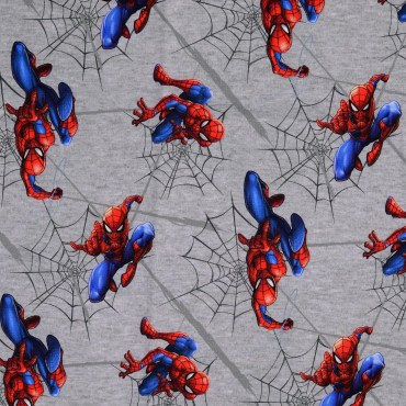 French Terry Stoff Spiderman Netz von Marvel 0,24m