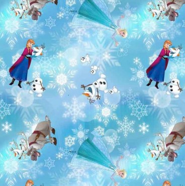 Jersey Stoffe Disney Frozen Anna, Olaf, Sven und Elsa