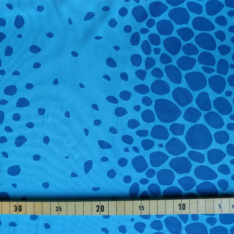 Jersey Stoff blaue Drachenhaut - Drache Kokosnuss