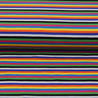 Jersey Stoffe Regenbogen Streifen schwarz