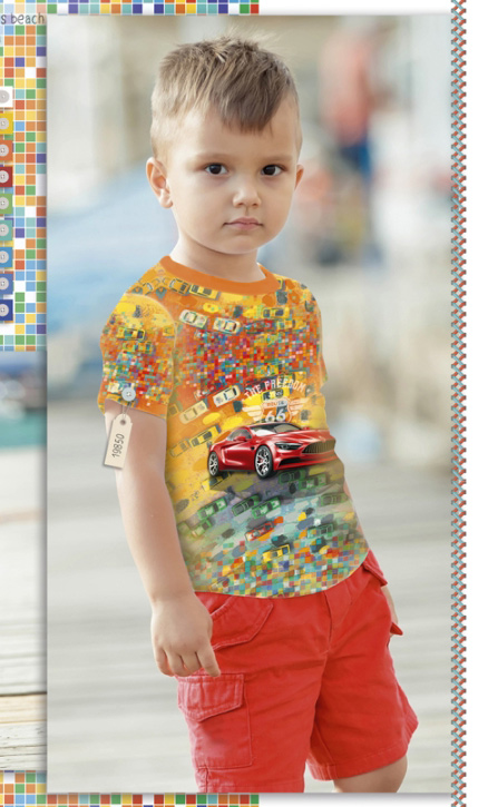 Panels: Stenzo Jersey Stoffe Panel Coole Autos Sportwagen 0,70m