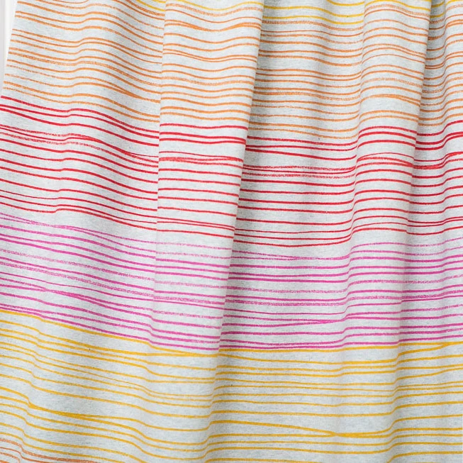 Jersey Buntstiftstreifen Lillestoff orange rot von SUSALABIM