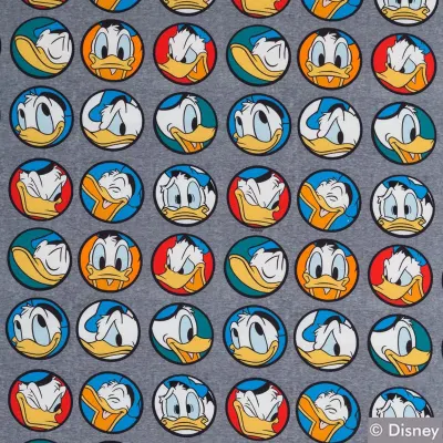 Jersey Stoff Disney Donald Duck grau 