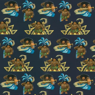 Jersey Stoff Disney Vaiana dunkelblau