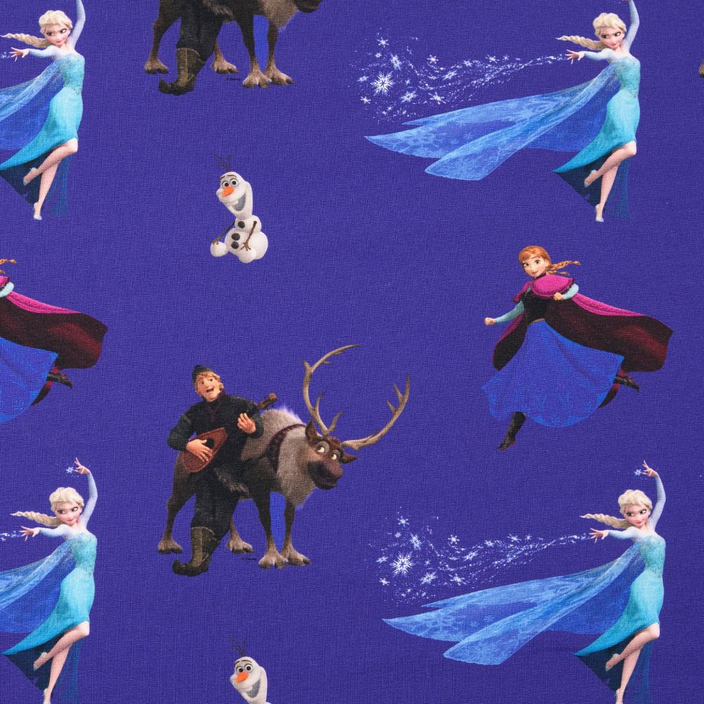 Lizenzstoffe Jersey Stoffe Disney Frozen Anna und Elsa lila Lizenzstoffe Jersey Stoffe Disney Frozen Anna und Elsa lila