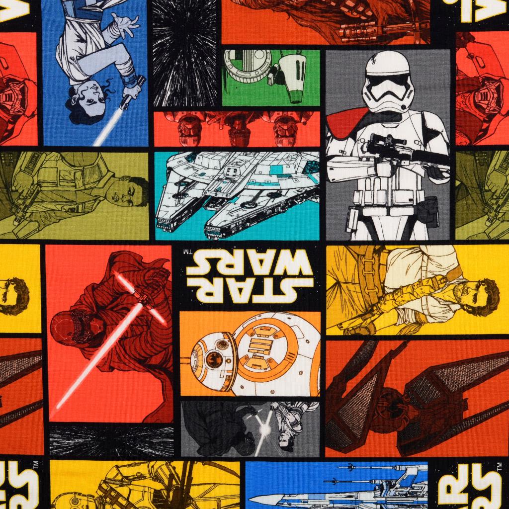 Jersey Stoff Star Wars Lea C3PO Trooper R2D2 bunt 0,35m