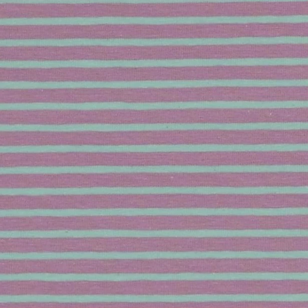 Jersey Stoffe Streifen Lila Türkis