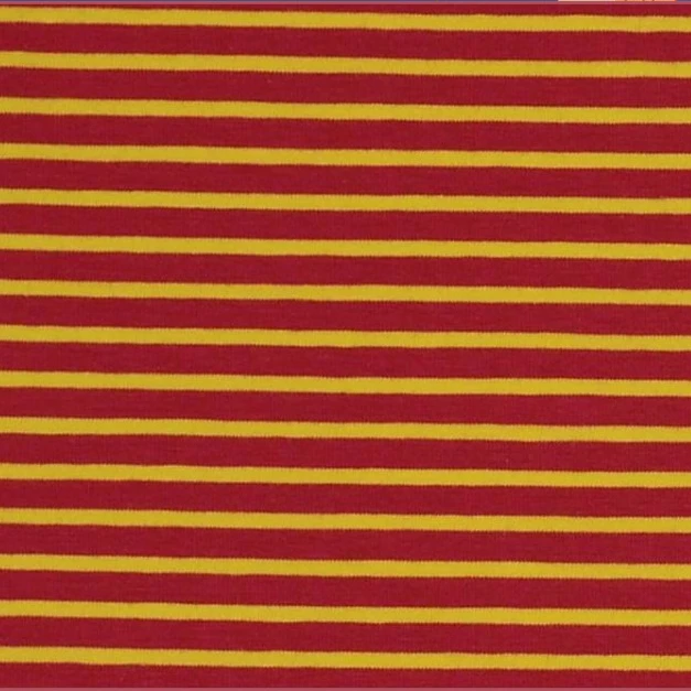 Jersey Stoffe Streifen Rot Gelb