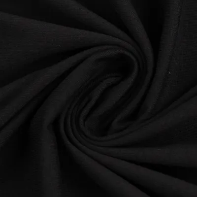 Jersey Stoff Uni - Schwarz 0,28m