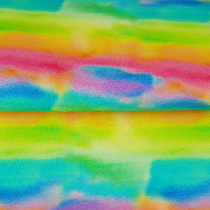 Stenzo Jersey Stoffe Regenbogenfarben Kombistoff