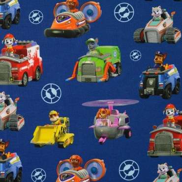 Jersey Stoffe Paw Patrol dunkelblau