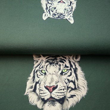 Stenzo Jersey Stoffe Panel Tiger grün 0,70m