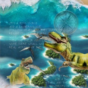 Stenzo Jersey Stoffe Panel Dinos Rex Saurier Tyrannosaurus 0,70