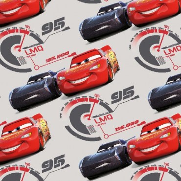 Jersey Stoffe Disney Cars McQueen hellgrau  0,18m