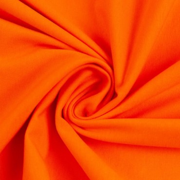 Jersey Stoff Uni - Orange