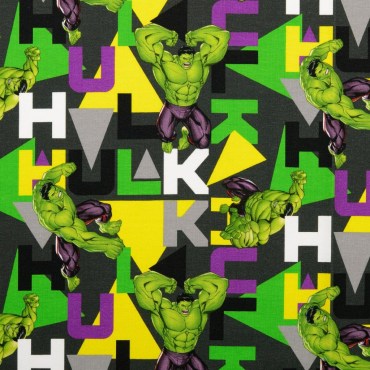 Jersey Stoffe Marvel Superheld Hulk grün 0,24m